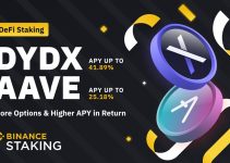 Binance DeFi Staking Launches DYDX and AAVE High-Yield Activity with Up to 41.89% APY