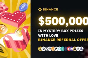 Binance Referral Valentine’s Day Special: Refer Friends to Get Mystery Boxes Worth Up to $500 Each from a Pool of $500,000 in Tokens!