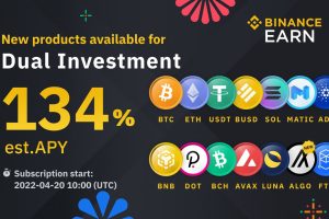 New Dual Investment Products Launched: Earn Up to 134% APY (2022-04-20)