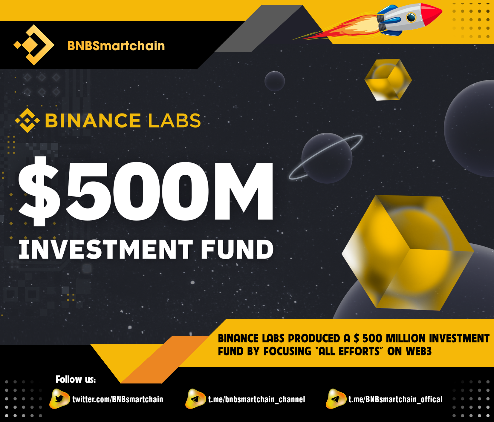 Binance Labs Produced A $ 500 Million Investment Fund By Focusing “all ...